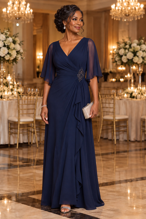 navy-chiffon-wrap-gown